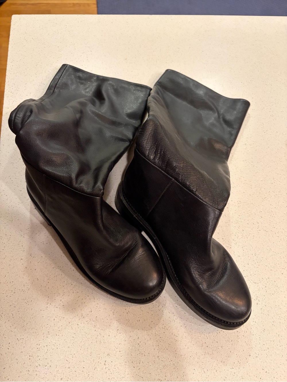 Black Leather Women’s Mid-Calf Boots